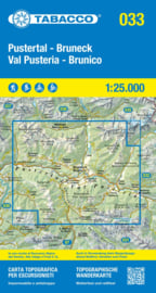 Wandelkaart Pustertal - Val Pusteria Bruneck - Brunico - Dolomieten | Tabacco 33 | 1:25.000 | ISBN 9788883152054