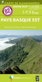 Wandelkaart Pays Basque Est - Barétous - Navarre (Frankrijk - Pyreneeen) | Rando Edition 02 | ISBN 9782344007655
