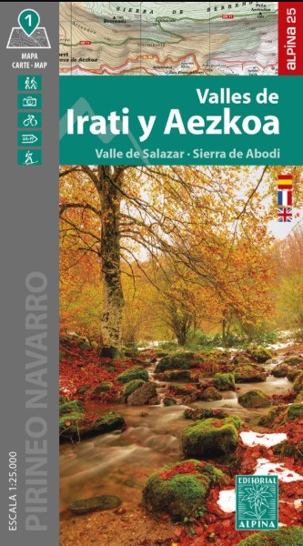 Wandelkaart Irati - Valles de Aezkoa (E25) |  Editorial Alpina | 1:25.000  | ISBN 9788470111808