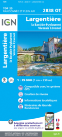 Wandelkaart l`Argentière, Vivarais Cévenol | Ardèche | IGN 2838 OT - IGN 2838OT | ISBN 9782758543169
