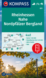 Wandelkaart Rheinhessen, Nahe, Nordpfälzer Bergland  | Kompass 831 | 1:50.000 | ISBN 9783991218838