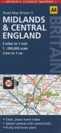 Wegenkaart Midlands & Central England nr. 5 | AA Publishing | 1:200.000 | ISBN 9780749574659