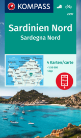 Wandelkaart Sardinië Noord| Kompass 2497 | 1:50.000 | ISBN 9783991217282