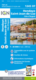 Wandelkaart Hendaye - St.Jean de Luz - Cote d'Argent | IGN 1245OT | ISBN 9782758551393