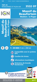 Wandelkaart Massif du Beaufortain, Moutiers, Aime, La Plagne, La Lechère | NP De La Vanoise | IGN 3532 OT - IGN 3532OT | ISBN 9782758552420