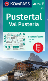 Wandelkaart Pustertal - Val Pusteria | Kompass 671 | 3-delig | 1:25.000 | ISBN 9783991215950