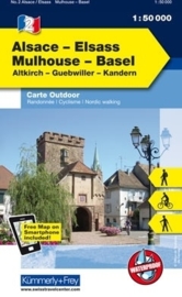 Wandelkaart Vogesen - Elsass / Mulhouse - Basel | Kümmerly & Frey 02 | 1:50.000 | ISBN 9783259007266