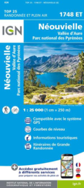 Wandelkaart Neouvielle, Vallee d`Aure, Col du Tourmalet, Col d`Aspin, St.-Lary-Soulan, Heas | Pyreneeën |  IGN 1748ET - IGN 1748 ET