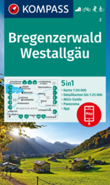 Wandelkaart Bregenzerwald - Westallgau | Kompass 2 | 1:50.000 | ISBN 9783991217824