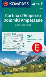 Wandelkaart Cortina d`Ampezzo - Dolomiti Ampezzane | Kompass 654 | 1:25.000 | ISBN 9783991540397