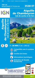 Wandelkaart Aiguille de Chamberyron & Cols de Larche et de Vars | IGN 3538 ET - IGN 3538ET | ISBN 9782758550297