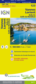 Wegenkaart - Fietskaart Vannes - Lorient | IGN 123 | ISBN 9782758543695