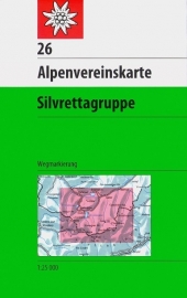 Wandelkaart Silvrettagruppe 26 | OAV 1:25.000 | ISBN 9783937530802