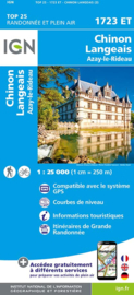 Wandelkaart Chinon, Langeais, Azay-le-Rideau | Loire | IGN 1723 ET - 1723ET  | ISBN 9782758555360