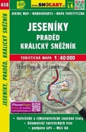 Wandelkaart  Tsjechië - Jeseníky, Praděd, Králický Sněžník | Shocart 458 | ISBN 9788072247363