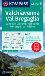 Wandelkaart Valchiavenna - Val Bregaglia | Kompass 92 | 1:50.000 | ISBN 9783991213451