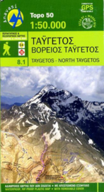 Wandelkaart Mt. Taygetos - Peloponnesos  | Anavasi 8.1 | ISBN 9789609412209