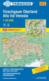 Wandelkaart Alta Val Venosta | Tabacco 43 | 1:25.000 | ISBN 9788883150586