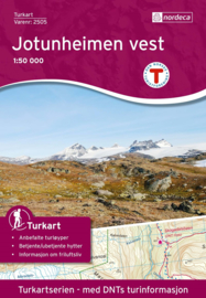 Wandelkaart Jotunheimen West - Vest 2505 | Nordeca | 1:50.000 | ISBN 7046660025055