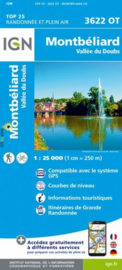Wandelkaart Montbeliard, Audincourt, Mandeure, Vallee du Doubs | Jura | IGN 3622OT - IGN 3622 OT  | ISBN 9782758550419