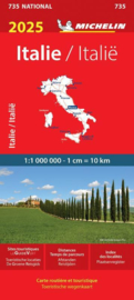 Wegenkaart Italië 2025 | Michelin 735 | 1:1 miljoen| ISBN 9782067265462