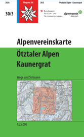 Wandelkaart Ötztaler Alpen Kaunergrat 30/3 | OAV | 1:25.000 | ISBN 9783990661048