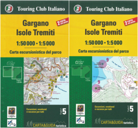 Wandelkaart Gargano - Isole Tremiti | 1:50.000 | TCI 5 | ISBN 9788836573301