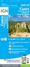 Wandelkaart Cuers, Massif des Maures, Pierrefeu-du-Var, Besse-sur-Issoie, Collobrieres | Provence |  IGN 3445OT - IGN 3445 OT | ISBN 9782758552406