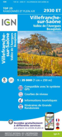 Wandelkaart Villefranche-sur-Saône - Vallée de l`Azergues - Beaujolais | Rhônevallei - Bourgondië |  IGN 2930 ET - 2930ET | ISBN 9782758553694
