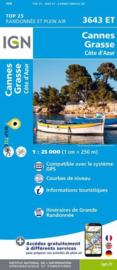 Wandelkaart Cannes, Grasse, Antibes, Vence, St.-Paul, le Bar-sur-Loup, Juan les Pins Alpen | Provence | IGN 3643ET - IGN 3643 ET | ISBN 9782758540090
