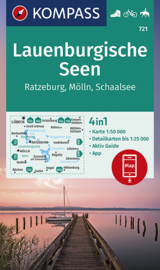 Wandelkaart Lauenburgische Seen | Kompass 721 | ISBN 9783990446119