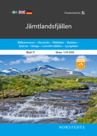 Wandelkaart Jämtlandsfjällen | Norsteds 11 | 1:75.000 | ISBN 9789113105086