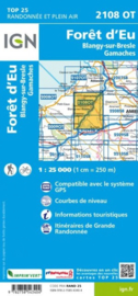 Wandelkaart Foret d`Eu, Blangy-sur-Bresle, Gamaches | IGN 2108 OT – IGN 2108OT
