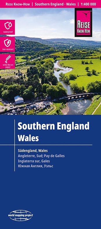 Wegenkaart Zuid Engeland en Wales | Reise Know How | 1:400.000 | ISBN 9783831774685