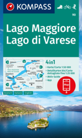Wandelkaart  Lago Maggiore - Lago di Varese | Kompass 90 | 1:50.000 | ISBN 9783991217572