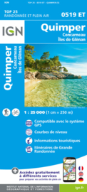 Wandelkaart 0519ET - 0519 ET Quimper, Concarneau, Fouesnant, Beg-Meil, iles de Glénan | Bretagne | ISBN 9782758554233