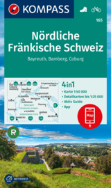 Wandelkaart Nördliche Fränkische Schweiz | Kompass 165 | 1:50.000 | ISBN 9783991218944