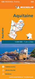 Wegenkaart Aquitaine 2023 | Michelin 17524 | 1:200.000 | ISBN 9782067258532