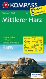 Wandelkaart Mittlerer Harz | Kompass 452 | 1:50.000 | ISBN 9783850264884