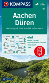 Wandelkaart Aachen und Dreiländereck | Kompass 757 | 1:50.000 | ISBN 9783991213963