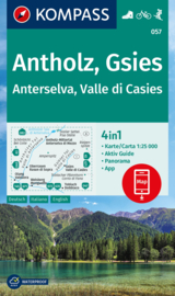 Wandelkaart Antholz, Gsies / Anterselva, Valle di Casies | Kompass 057 | 1:25.000 | ISBN 9783991215530