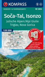 Wandelkaart  Soca-Tal, Isonzo, Alpi Giulie / Julische Alpen, Triglav, Nova Gorica |Kompass 2804 | 1:50.000 | ISBN 9783991546238