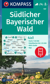 Wandelkaart Südlicher Bayerischer Wald | Kompass 197 | 1:50.000 | ISBN 9783991215011