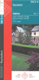 Topografische kaart Belgie NGI 59 / 3-4  Rochefort | 1:25.000 - ISBN 9789462355262