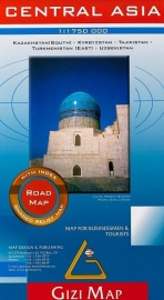 Wegenkaart Centraal Azië - Kazachstan, Uzbekistan, Kirgizië en Tajikistan | Gizi Map | 1:1,75 miljoen | ISBN 9789630372398