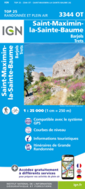 Wandelkaart St.-Maximin-la-Ste.-Baume, Trets, Tourves, Var |  IGN 3344OT - IGN 3344 OT | ISBN 9782758553991