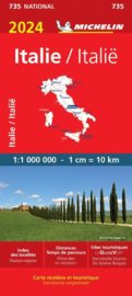 Wegenkaart Italië 2024 | Michelin 735 | 1:1 miljoen| ISBN 9782067262348