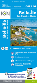 Wandelkaart 0822OT - 0822 OT Belle-Ile - Ile d`Houat et d`Hoëdic | Bretagne | ISBN 9782758551355