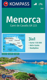 Wandelkaart  Menorca - Balearen |  Kompass 243 | 1:50.000 | ISBN 9783990443828