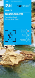 Wandelkaart Bagnols-sur-Cèze, Pont-St-Esprit, Forêts de Valbonne et de Méjannes | Ardeche | IGN 2940OT - IGN 2940 OT | ISBN 9782758559009